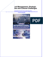 International Management Strategic Opportunities and Cultural Challenges