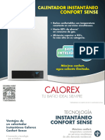 Ficha - Tecnica-Calentador Agua CONFORT SENSE Calorex