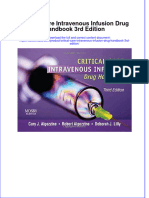 Critical Care Intravenous Infusion Drug Handbook 3rd Edition