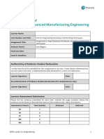 Assignment Brief BTEC Level 3 Advanced Manufacturing Engineering