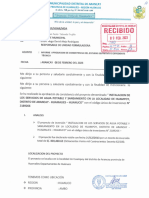 Informe de Consistencia Agua y Desague Huampoy