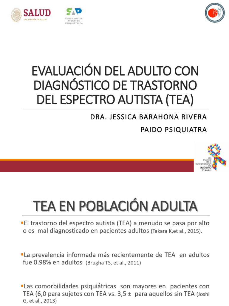 Evaluación Del Adulto Con Tea | PDF | Espectro autista | Adultos