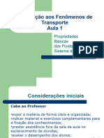 Aula 1 - Conceitos e propriedades básicas dos fluidos 2 semestre