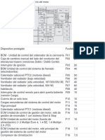 Diagrama de Fusibles Fiat Doblo Combi Cargo mk2 (Desde 2009)