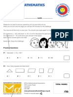 Primary Mathematics Challenge 22