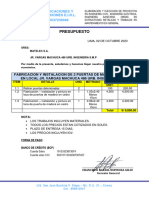 Presupuesto - Matelec