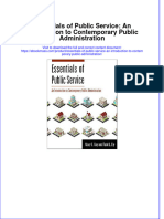 Essentials of Public Service An Introduction To Contemporary Public Administration