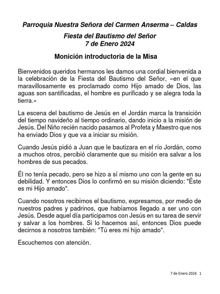 ORACION DE FIELES 7 ENERO 2024 PDF