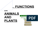 Vital Functions in Animals and Plants1