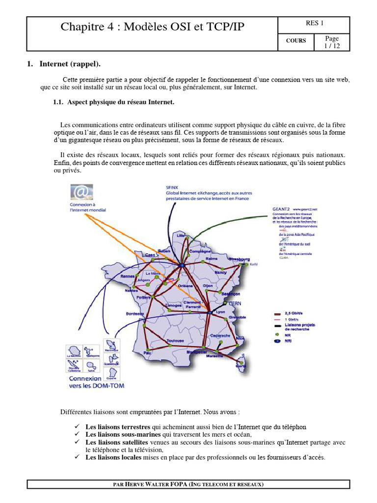 Modèles OSI et TCP/IP expliqués | PDF | Suite des protocoles Internet ...