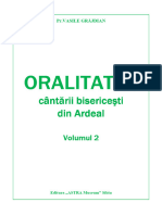 Oralitatea Cântării Bisericești Din Ardeal (Vol. II) - Pr. Vasile Grăjdian