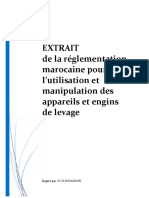 Extrait - Réglementation Marocaine - Appareils de Levage