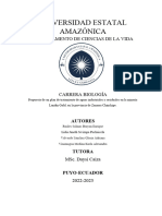 Propuesta de Un Plan de Tratamiento de Aguas Industriales y Residuales en La Minería Lundin Gold, en La Provincia de Zamora Chinchipe.