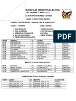 II JUEGOS MUNICIPALES FIXTURE 2023 Oficial