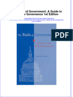 The Tools of Government A Guide To The New Governance 1st Edition