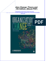 Organization Change Theory and Practice 5th Edition Ebook PDF