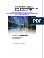 Database Systems Design Implementation and Management 12th Edition Etextbook PDF