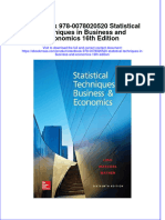 Etextbook 978 0078020520 Statistical Techniques in Business and Economics 16th Edition