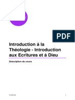 Introduction Á La Théologie - Introduction Aux Ecritures Et Á Dieu
