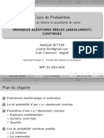 PRB - Chap3 - Variables Aléatoires Abs Cont