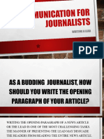 Communication of Journalists