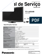 Manual TV Televisao Panasonic - tc-l42d20b Serviço