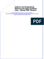Organizations and Organizing Rational Natural and Open Systems Perspectives Ebook PDF Version