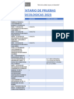 Inventario de Pruebas Psicologicas 2023