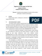 Parecer - 015 - 2023 - Competencia para Passagem Do Cateter de Linha Media e Certificacao