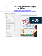 Original PDF Making Math Meaningful 3rd Edition