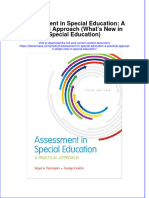 Assessment in Special Education A Practical Approach Whats New in Special Education