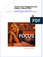 Focus On Community College Success 5th Edition Ebook PDF