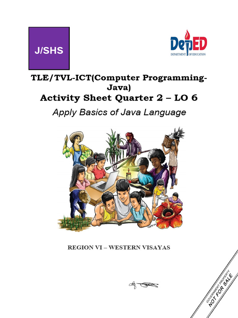 Computer Programming Java J SHS Quarter 2 LAS 6 Week 6 Final | PDF ...