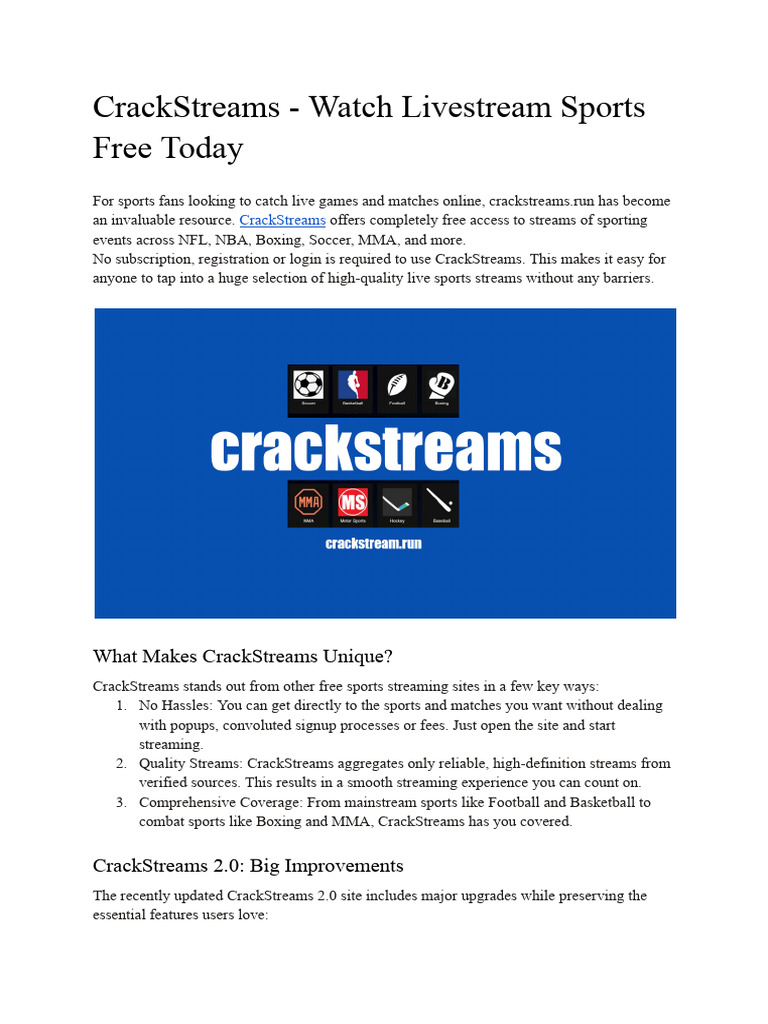 Crack Streams | PDF