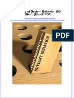 Sociology of Deviant Behavior 15th Edition Ebook PDF