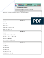 Exercícios - Conjunto Dos Números Inteiros