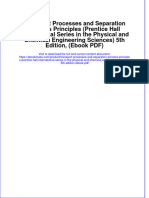 Transport Processes and Separation Process Principles Prentice Hall International Series in The Physical and Chemical Engineering Sciences 5th Edition Ebook PDF