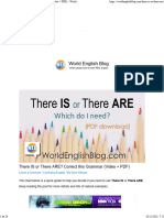 There Is or There ARE Correct This Grammar (Video + PDF) - World English Blog