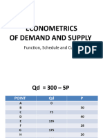 Econometrics of Demand and Supply