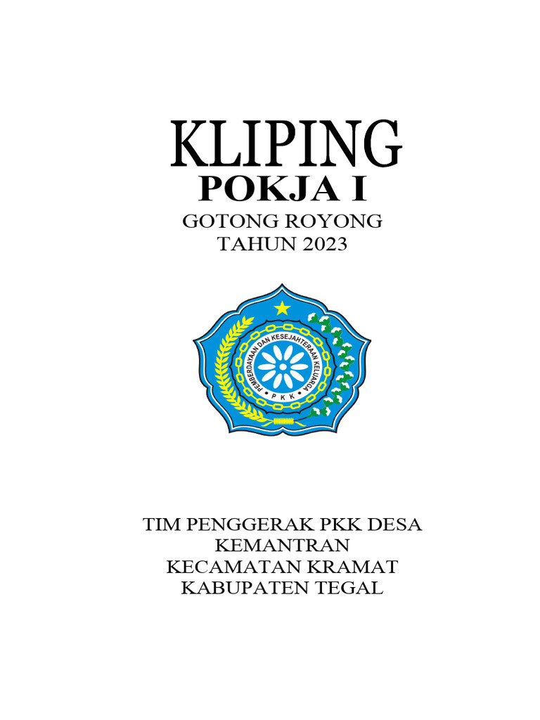Cover Kliping Bidang Gotong Royong - 2023 | PDF