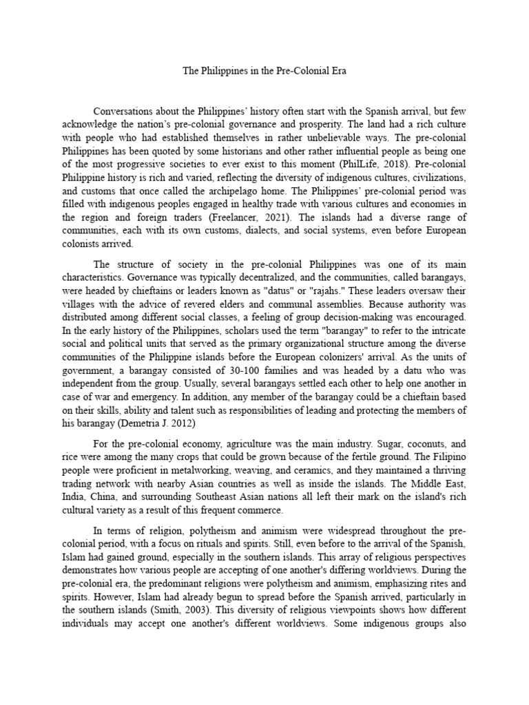 The Philippines in the Pre-Colonial Era | PDF | Philippines