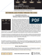 Jazz Perspective Vol1 N°2 - Call For Papers