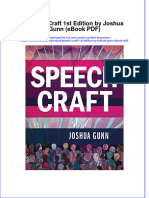 Speech Craft 1st Edition by Joshua Gunn Ebook PDF