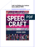 Speech Craft 1st Edition by Joshua Gunn eBook PDF