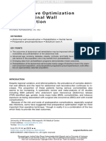 Preoperative Optimization For Abdominal Wall Reconstruction