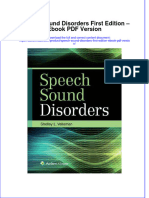 Speech Sound Disorders First Edition Ebook PDF Version