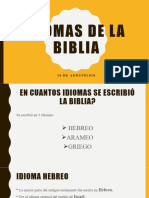 Idiomas de La Biblia