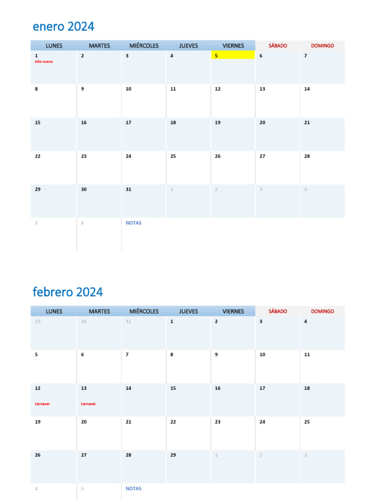 119.calendario Argentina 2024 PDF Calendario América del Sur