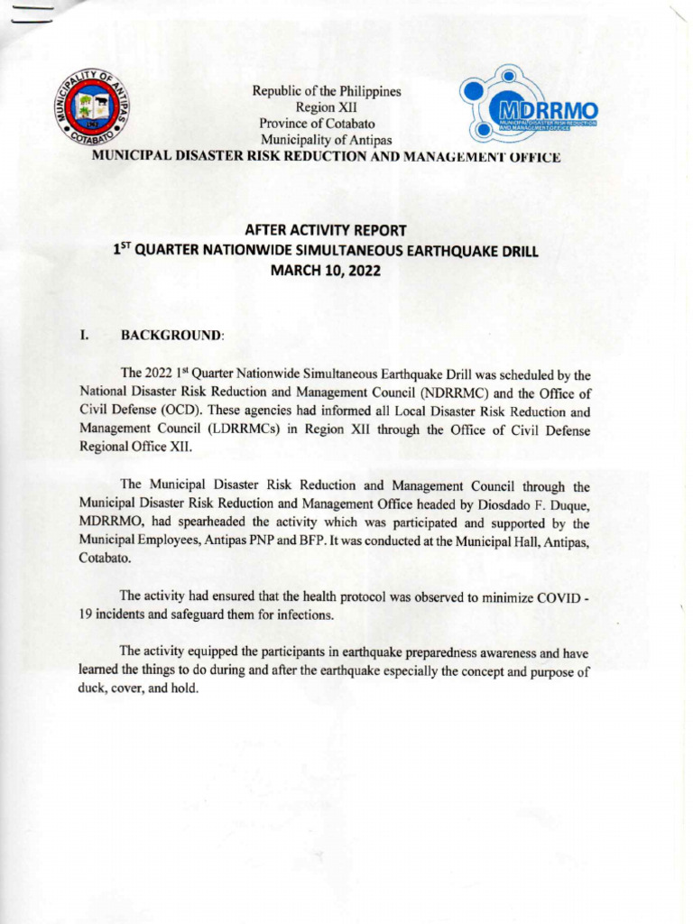 1ST Quarter Nsed 2022 - Aa Report | PDF