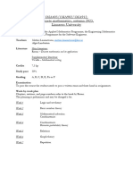 Discrete Math, Planning